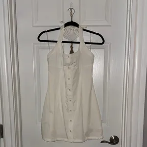 Princess Polly Mallorie Halter Mini Dress White thumbnail 7