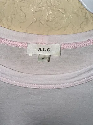 A.L.C. Puff Sleeve Crewneck Tee in Pale Pink thumbnail 2