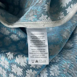 Tuckernuck Hill House Cher Dress Snowflake Brocade Mini Blue Large thumbnail 8