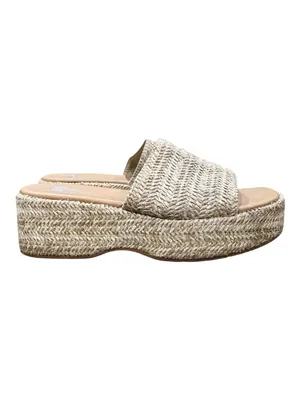 Seychelles Driftwood Raffia Platform Slide Sandals Size 8 EUC thumbnail 3