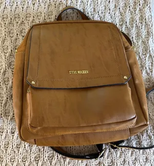 Brown Leather Backpack Steve Madden thumbnail 1