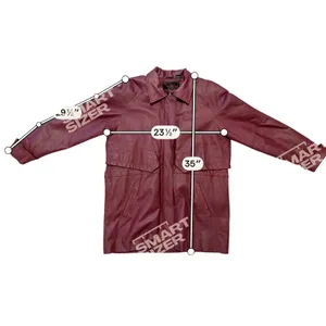 Vintage Y2K Phase Two Leather Jacket Coat 2X Red Trench Grunge Retro 90s Biker thumbnail 8