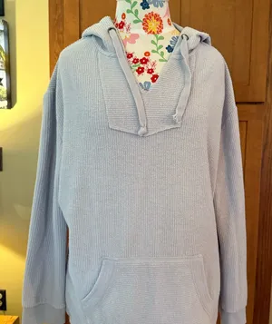 Ocean Drive V-Neck Hooded Lightweight Sweatshirt thumbnail 1