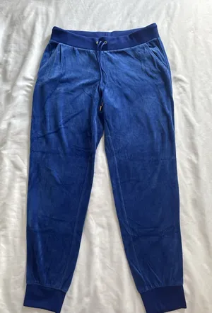 Juicy Couture Velour Pants Jogger Royal Blue Women's Large Y2k Athleisure Sport thumbnail 1