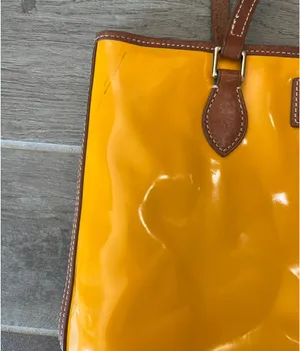 Dooney & Bourke Inc. Venus Richmond Shopper in Yellow patent leather tote bag thumbnail 10