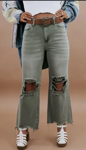 Cropped Flare Jeans thumbnail 5