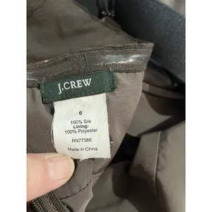 J. Crew 6 Juliet Brown Silk Chiffon Sleeveless Cocktail Dress thumbnail 4