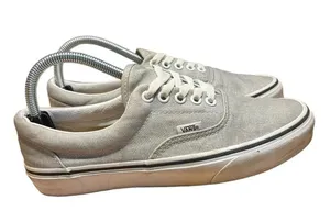 Vans Era Glitter Low Top Lace-up Sneakers - Silver/White - Men's 7 / Women's 8.5 thumbnail 8