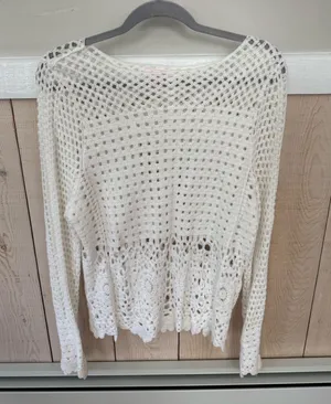 Pink lily knit sweater thumbnail 1
