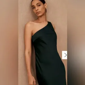 Anthropologie BHLDN Audrie Satin One Shoulder Midi Dress Size 10 NWT thumbnail 2