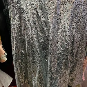 Aqua Silver Sequin Wrap Dress Sz Small thumbnail 7
