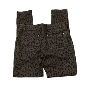 INC Women's Leopard Print Skinny Jeans Black Size 8 High Rise thumbnail 2