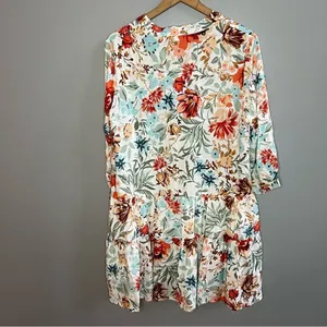 NWT Esther & Co Lanta Floral Dress Size Medium Swing Mini Dress V-Neck thumbnail 9