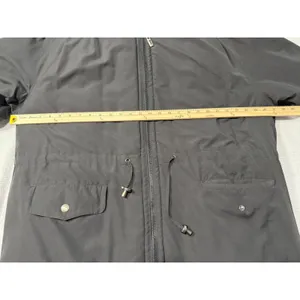 Towne from London Fog Black Hooded Parka Jacket Large Regular Full Zip Coat thumbnail 9