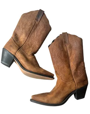 Masterson Boot Co. Western Cowgirl Boots Women’s Size 9.5 Brown Leather RB3432 thumbnail 1