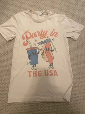 Graphic Tee Tan Size XS thumbnail 1