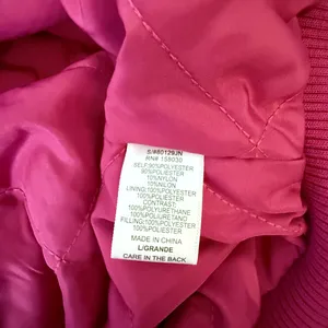 Love Tree Fuchsia Varsity Jacket with Cream Sleeves thumbnail 4