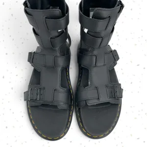 Dr. Martens Giavanna Black Leather Platform Sandals Buckles Gladiator Fit Size 9 thumbnail 8