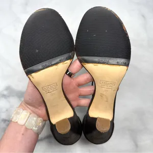 Giuseppe Zanotti Vicini Vintage Y2K Metallic Leather Block Heel Sandals 2000s 39 thumbnail 11