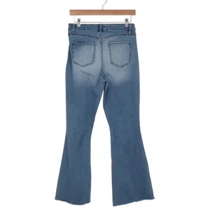 YMI Jeans USA Womens Size 11/30 High Rise Flare Distressed Ripped Raw Hem Denim thumbnail 4