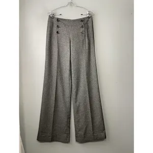 Express Design Studio Trousers Size 4 Twee Wide Leg Wool Pants Y2K 90s Academia thumbnail 3