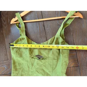 Reformation Belma Linen Dress Womens in Green Size 8 thumbnail 7