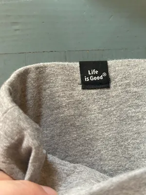 Life Is Good Light Gray Floral-Accent Lounge Pants | Size Medium thumbnail 11