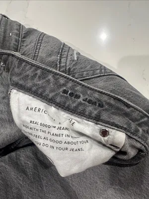 American Eagle Mom Jean Black/Gray distressed Jean size 10 thumbnail 5