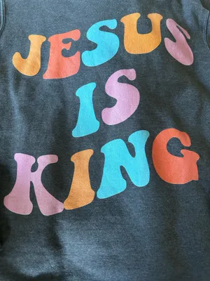 jesus is king sweatshirt Gray Size M thumbnail 2