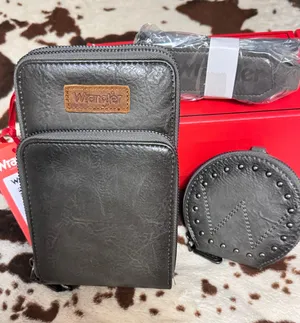 Crossbody Cell Phone Purse 3 Zippered Compartment with Coin Pouch - Light Brown thumbnail 1