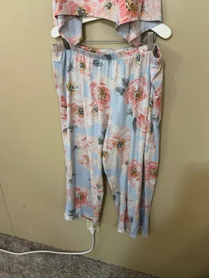 Linea Donatella Patterned Tank Top And Pants Lounge Set Womans Size XL thumbnail 2