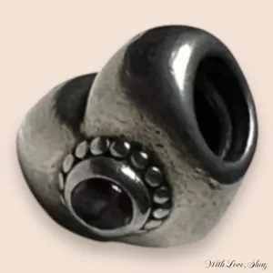 PANDORA Sterling Silver Treasured Heart Charm, 925 ALE Stamp / Retired thumbnail 2