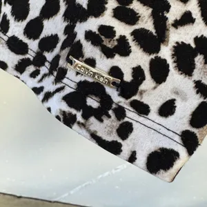 Calvin‎ Klein Leopard Animal Print Sleeveless V-Neck Blouse Top White Black Med thumbnail 6