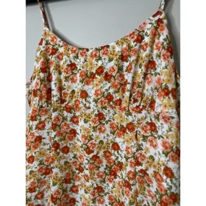 Lulus Babydoll Y2K‎ Mini Dress Roses Floral Hippie Boho Cottagecore Sundress L thumbnail 2
