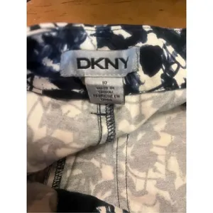DKNY Women's Blue Patterned Pants Size 10 (4413) thumbnail 5