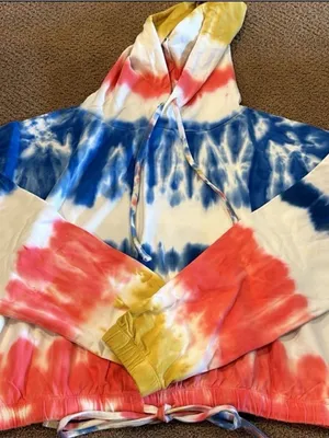 Beach Riot Women’s Red, Gold & Blue Tie Dye Sweatshirt - Size M thumbnail 1
