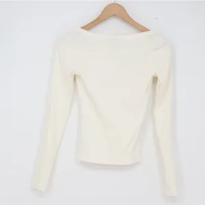Universal Thread Top Womens XS Ribbed Cream Scoop Neck Long Sleeve Good thumbnail 6