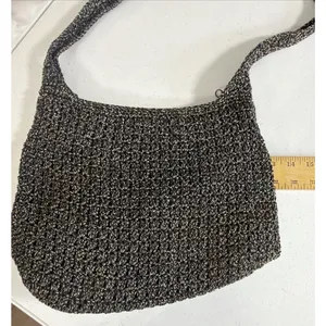 The Sak Bag Medium Hobo Purse Tote Coffee Tan Knit vacation bohemian summer thumbnail 4