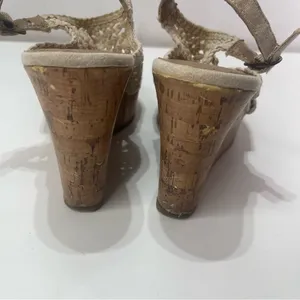 Mudd Women 9M Y2K Espadrille Crochet Wedge Platform Shoes Open Toe Bohemian thumbnail 7