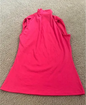 Ab69 cute woman top high neck slimming size large thumbnail 1