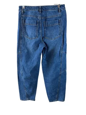 Habitual Brant High Rise Barrel Leg Jeans Women's 4/27 Blue Utility Crop thumbnail 3