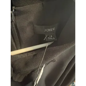 J.Crew Black Long Sleeve Ruffle‎ Collar A Line Dress Item size 14 thumbnail 4