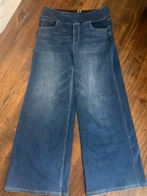 HALARA Dark Blue Denim Pull-On Women’s Pants Large thumbnail 1