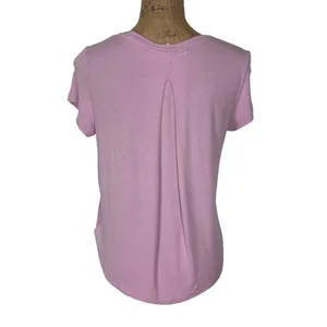 Athleta With Ease Ribbed Tee Mauve Pink Oversized‎ Athleisure Lounge Size XXS thumbnail 2