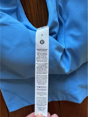 Lululemon Align Cropped Tank Padded Ocean Wave Size 4 NWT thumbnail 5