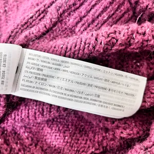 Abercrombie & Fitch Burgundy Cross Hatch Cable Knit‎ Cardigan Size M thumbnail 6