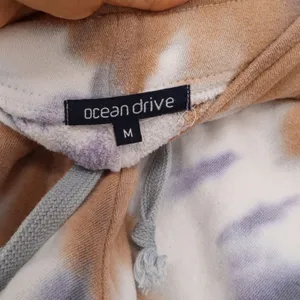 Ocean Drive Shorts Womens M Purple Tan Tie Dye Drawstring Excellent thumbnail 2