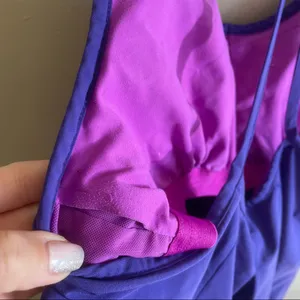 Workout tank with built in bra Purple Size 10 thumbnail 5