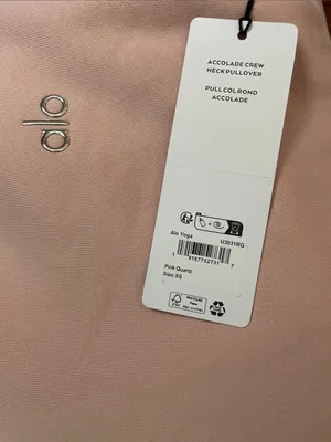 ALO Yoga NWT Accolade Crew Neck Pullover Sweatshirt Pink Quartz Size XS SOLD OUT thumbnail 8
