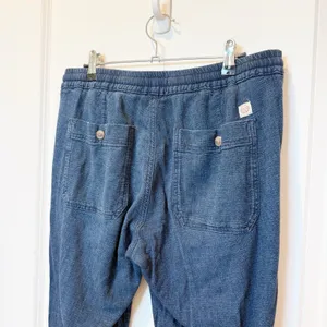 Marine Layer Men Textured Relaxed Drawstring Pull On Pant Medium Casual Comfort thumbnail 4